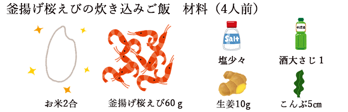 挿絵③_生、釜揚げ、素干しそれぞれの桜えびを使って絶品炊き込みご飯を作るポイントとは?